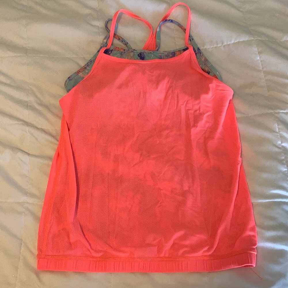 Ivivva by Lululemon Athletic Girls Neon Tank Top